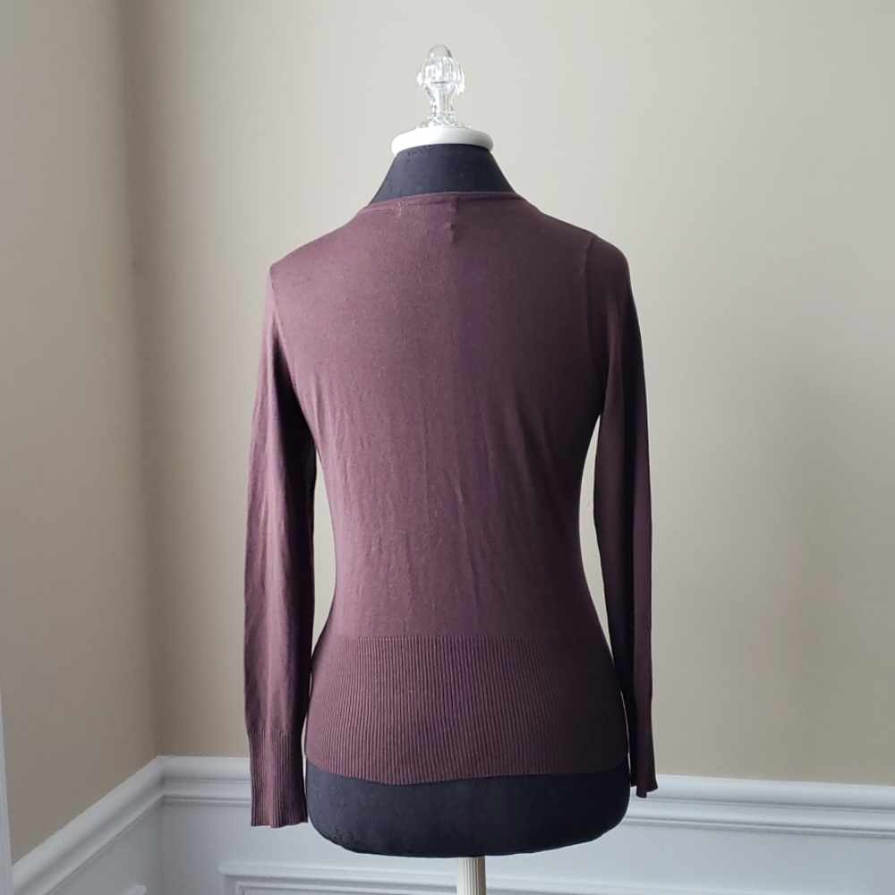 Sigrid Olsen Light Weight Brown Button Up Cardigan - image 5